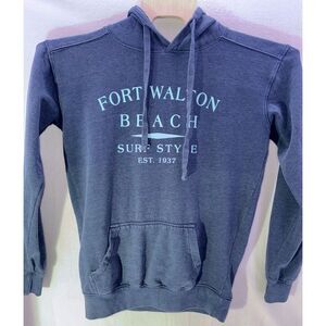 Ft Walton Beach Trading Company Mens Small Navy Hoodie Preshrunk (40x26) EUC